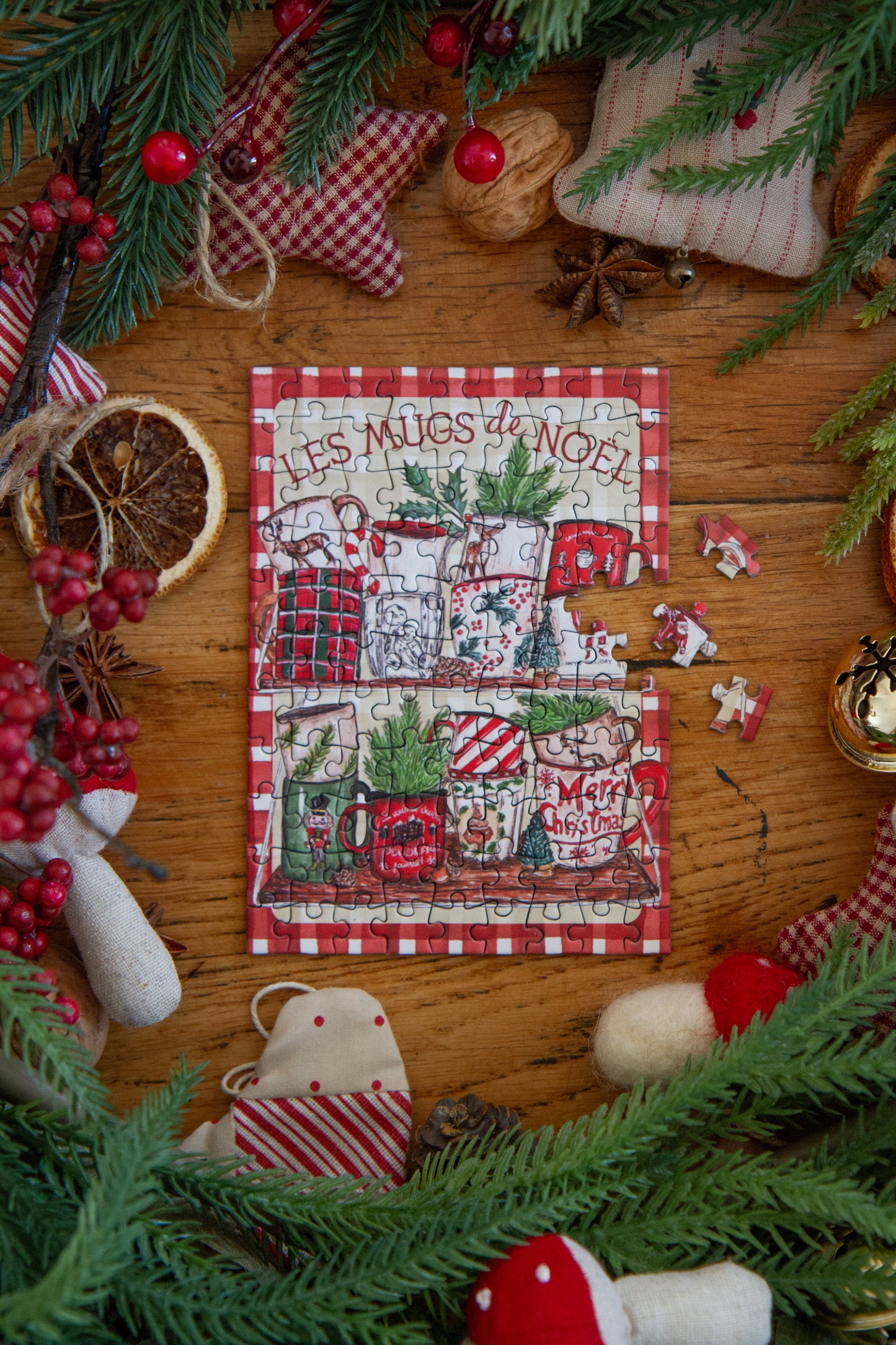 Mini Puzzle - Mugs de Noël