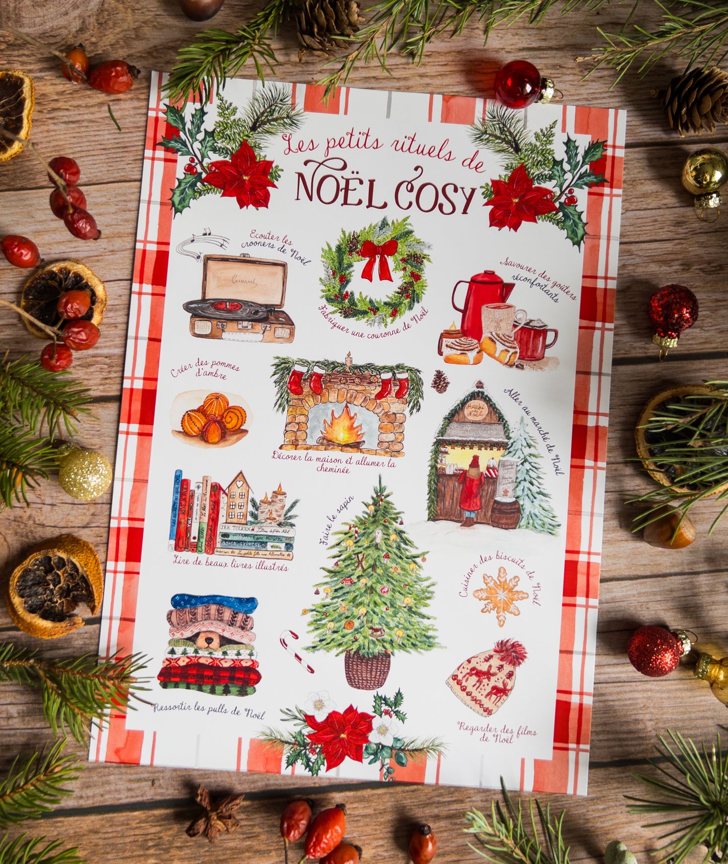 Affiche A4 Rituels de Noël cosy