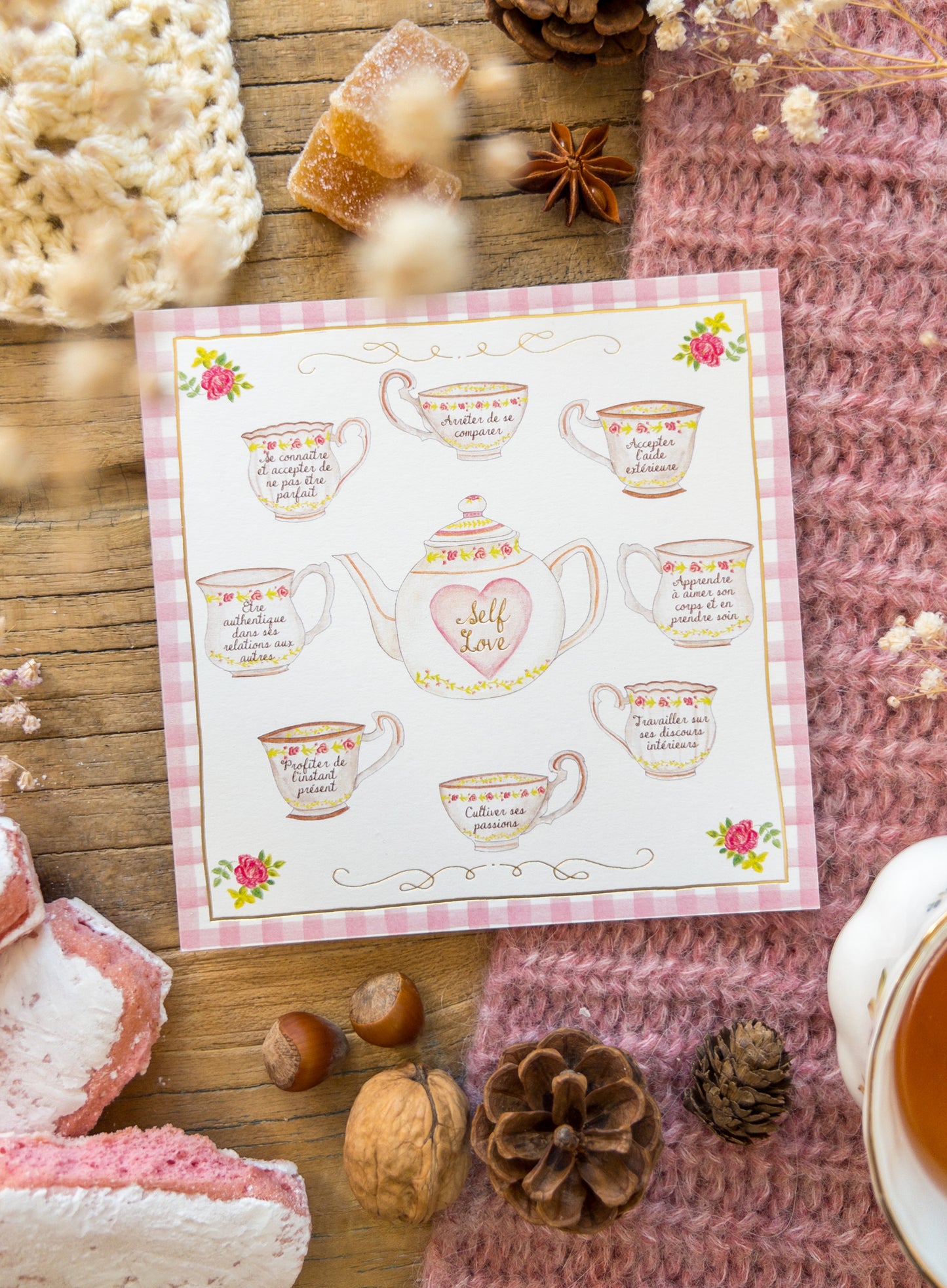 Carte Self Love (avec dorures)