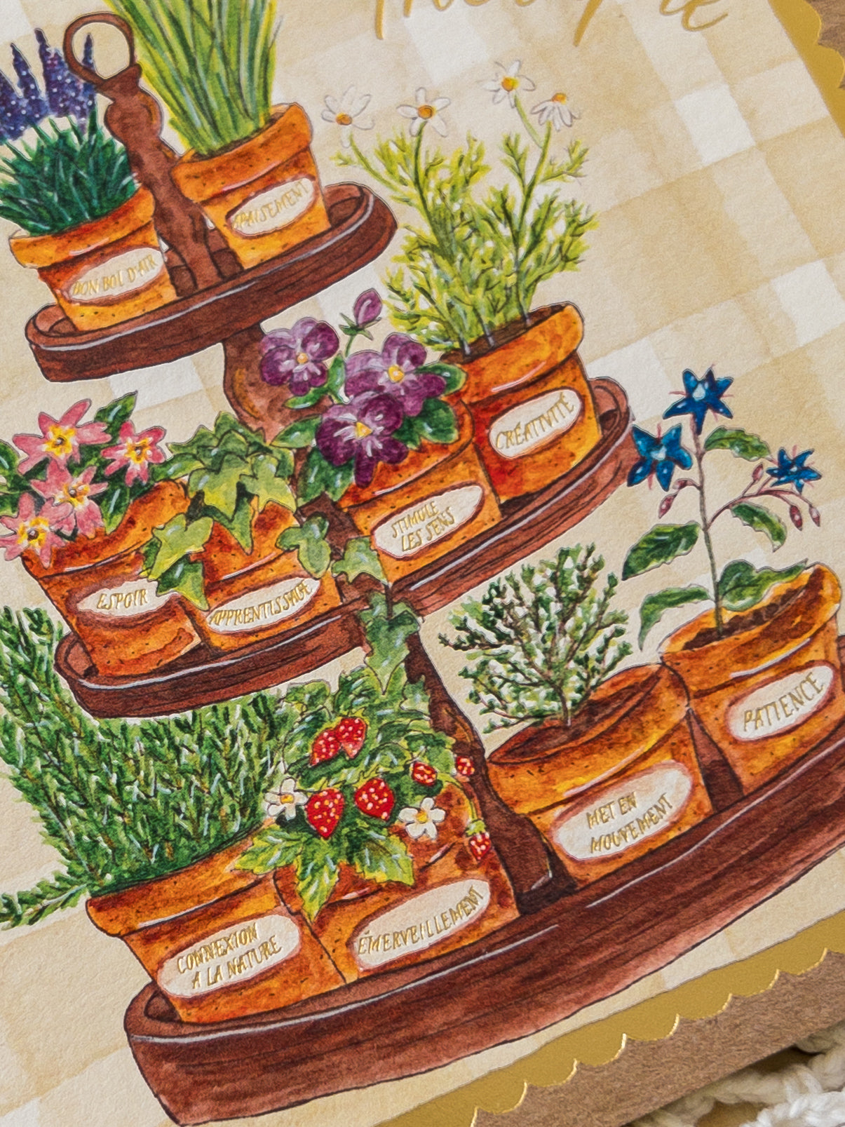 Carte Jardin Thérapie (avec dorures)