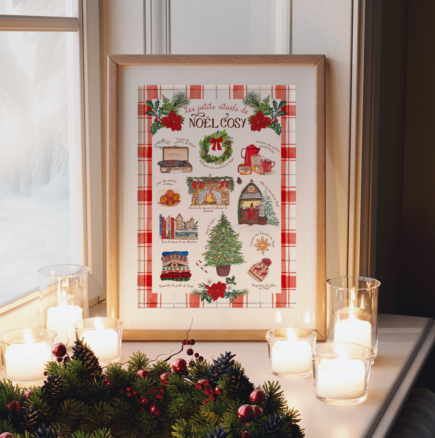 Affiche A3 Rituels de Noël cosy