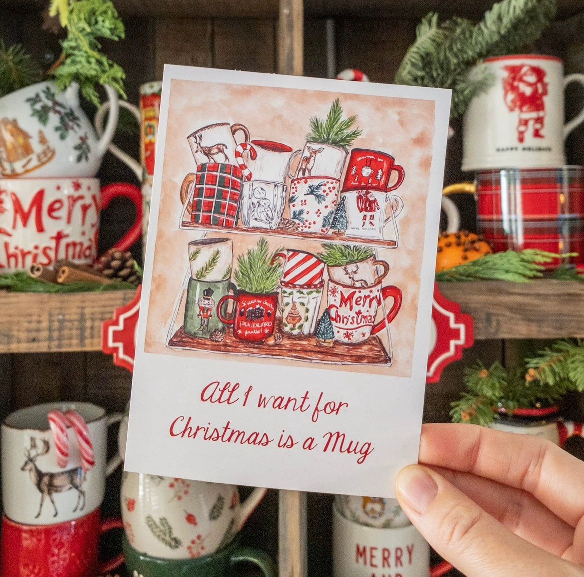 Carte Mugs de noël
