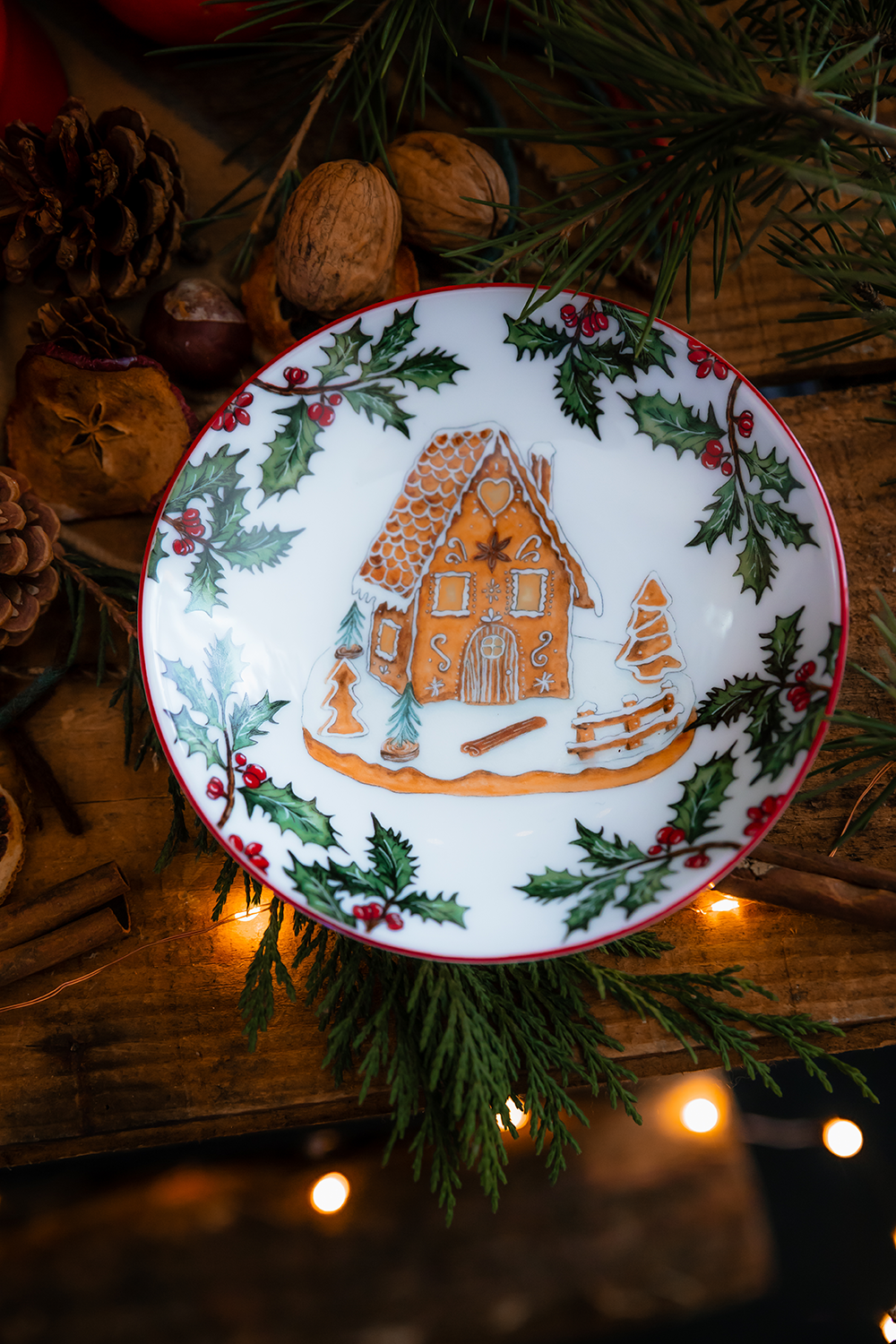 Assiette à biscuits de Noël