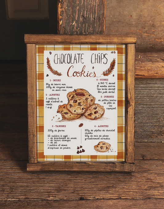 Carte recette Cookies