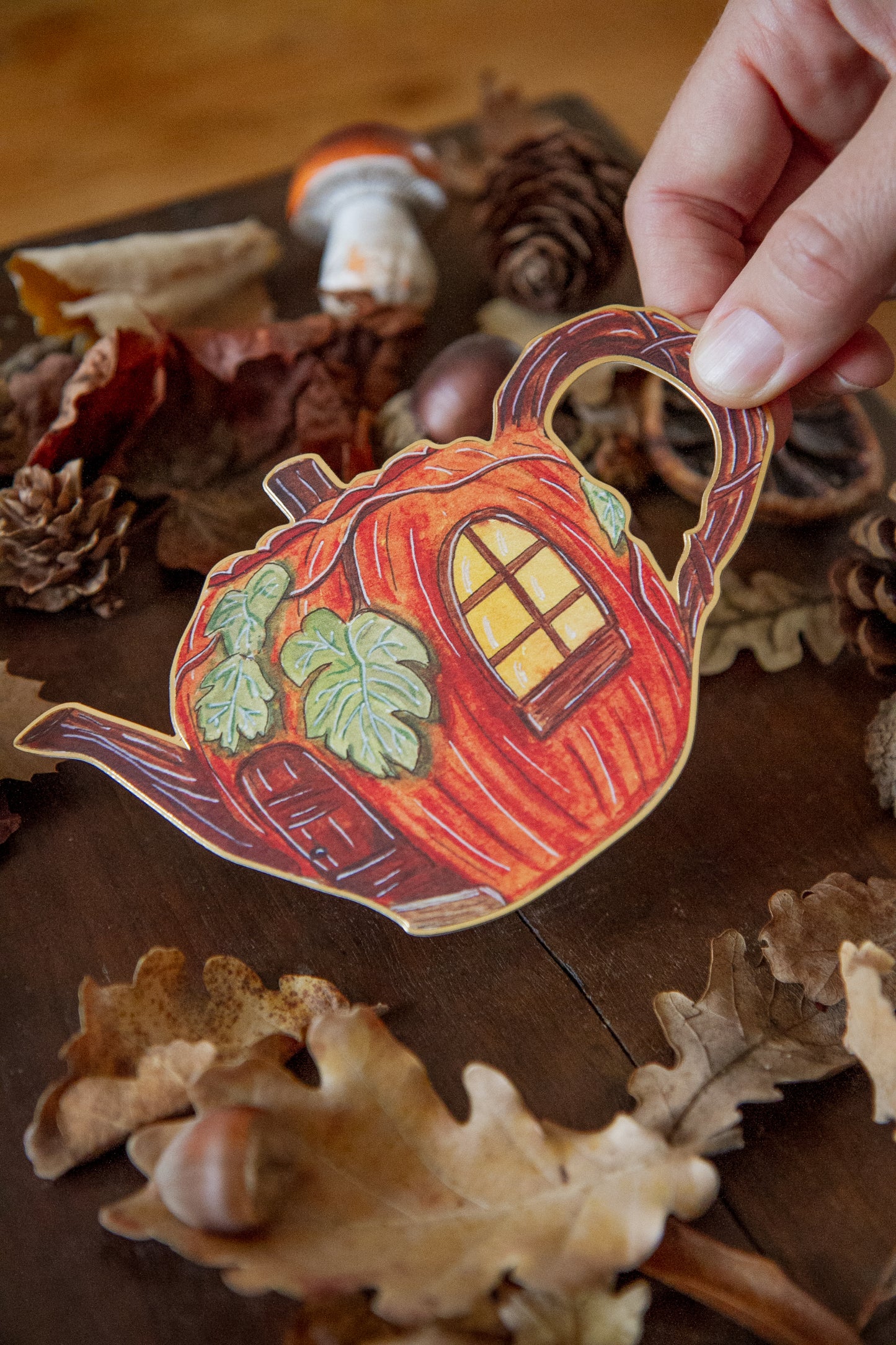 Carte Théière d'Automne