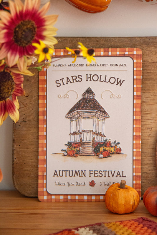 Plaque déco métal Stars Hollow