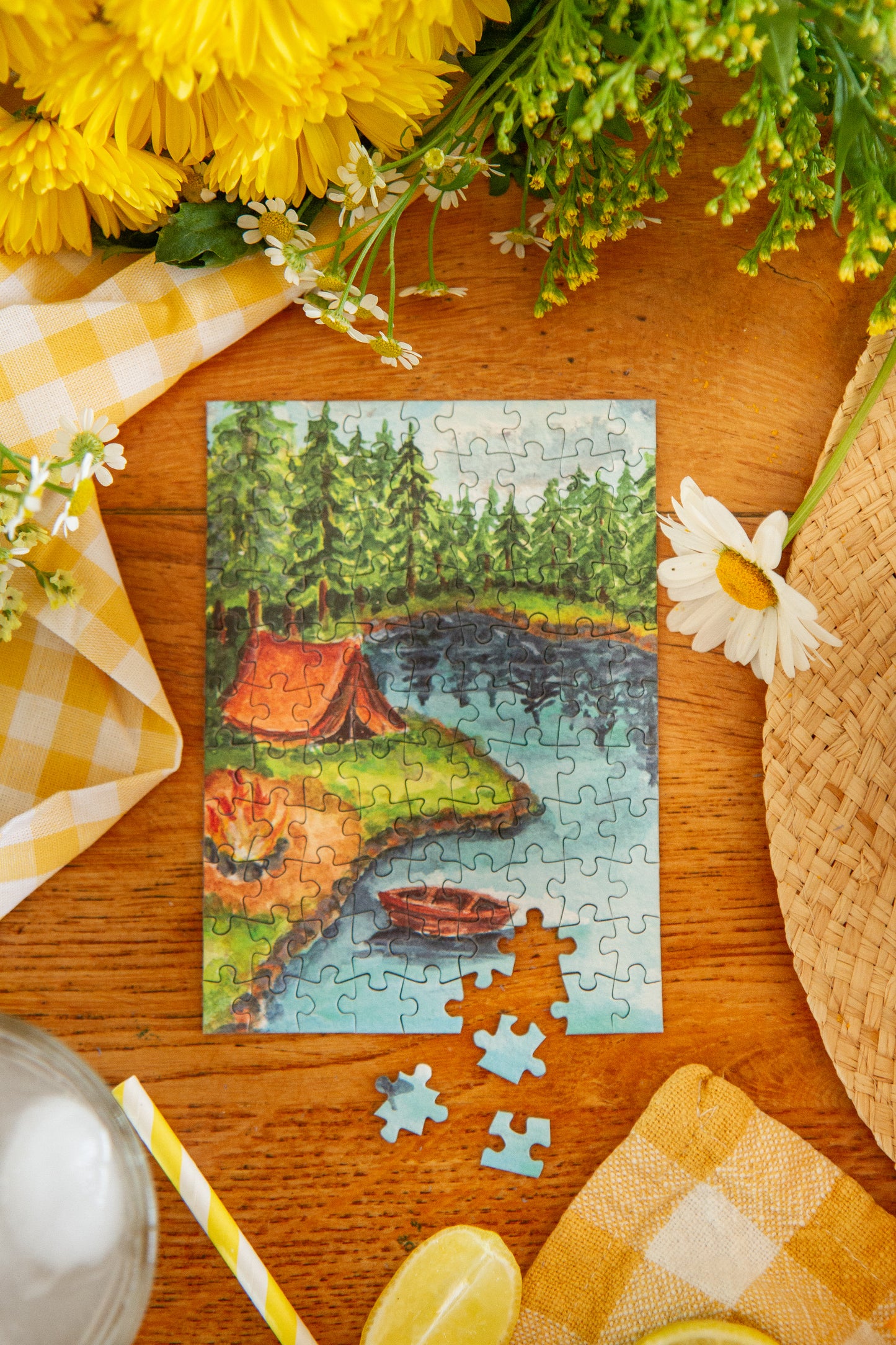 Mini Puzzle l'été au lac