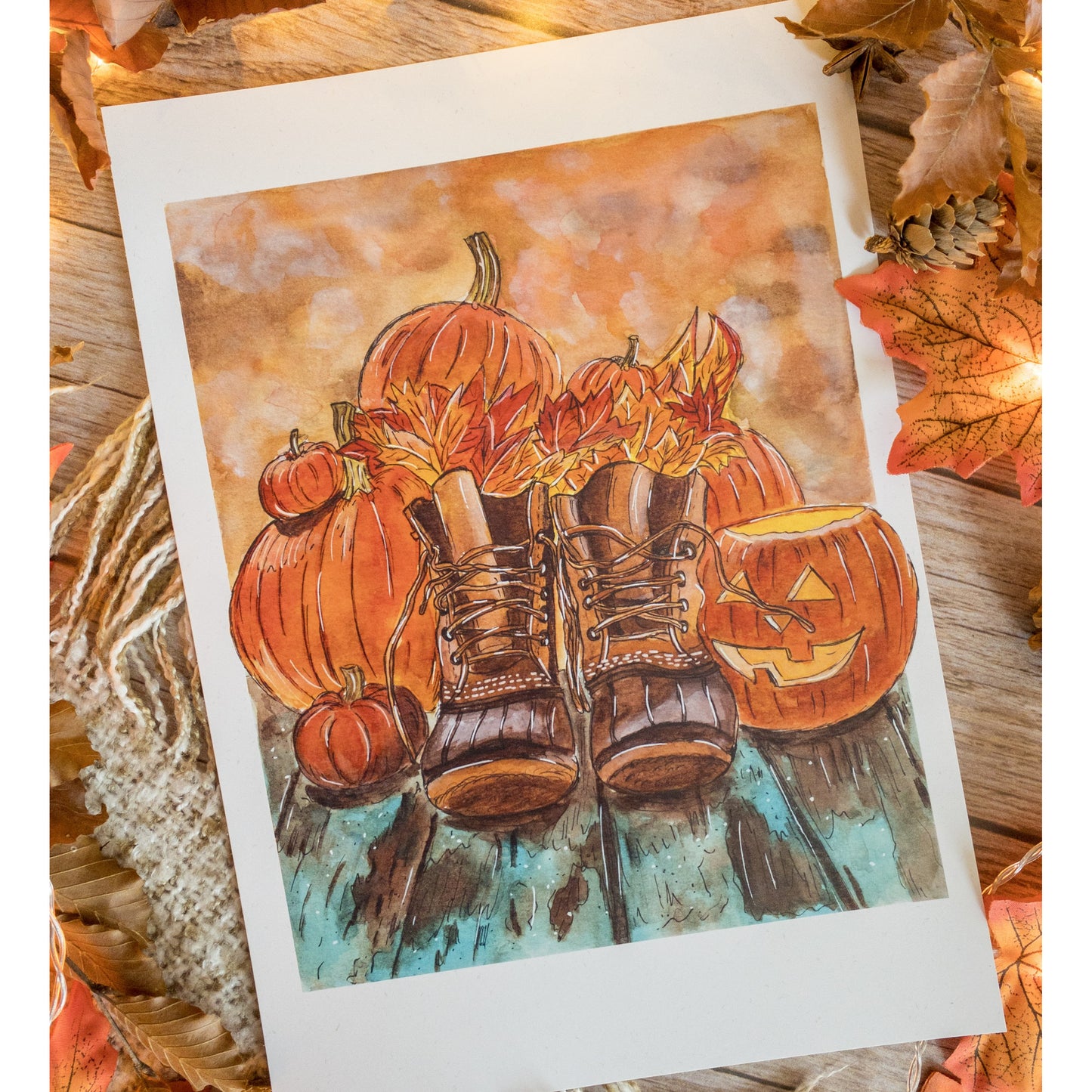 Bottes d'Automne Affiche A4
