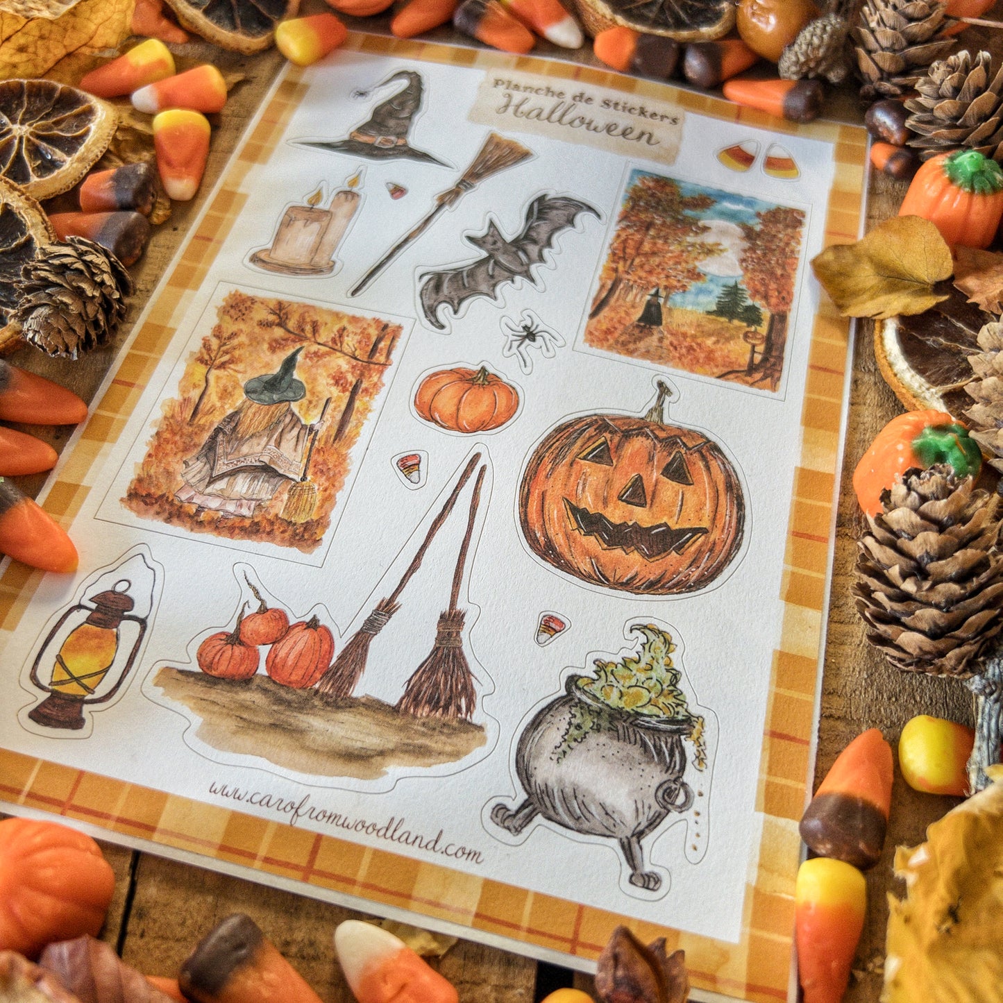 Planche Stickers A5 - HALLOWEEN