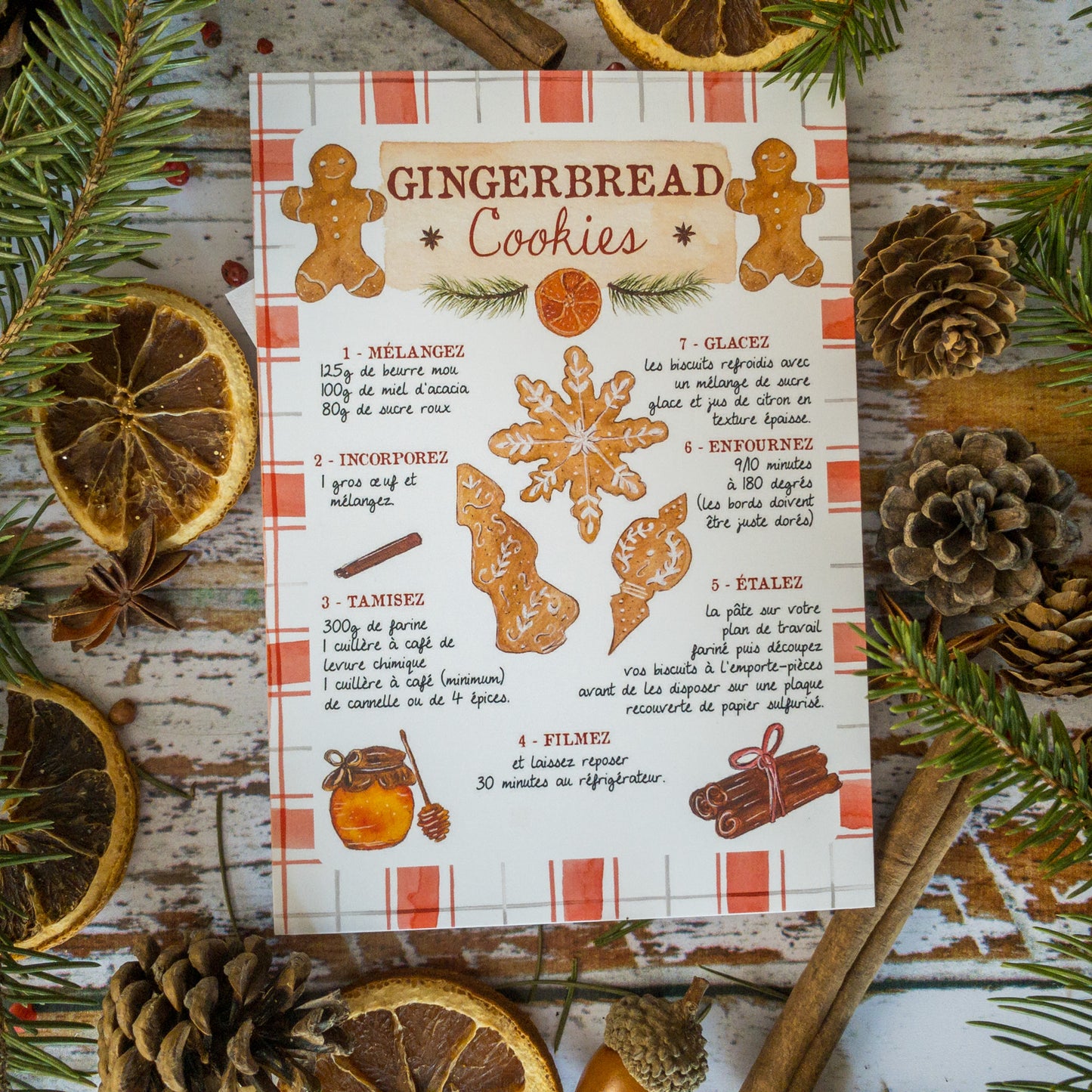 Carte recette Gingerbread Cookies