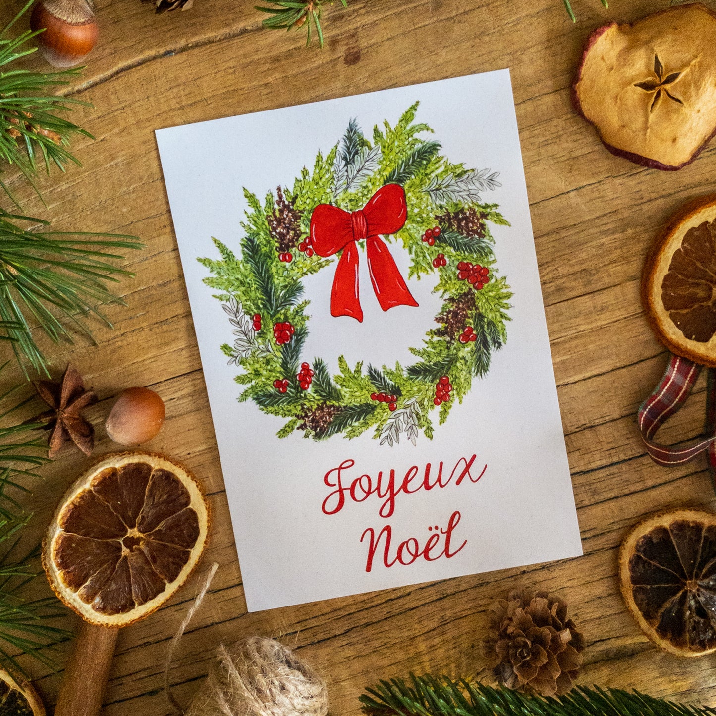 Affiche A4 Couronne de Noël (Déstockage)