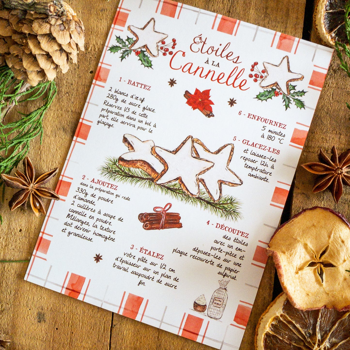 Carte recette Etoiles à la cannelle