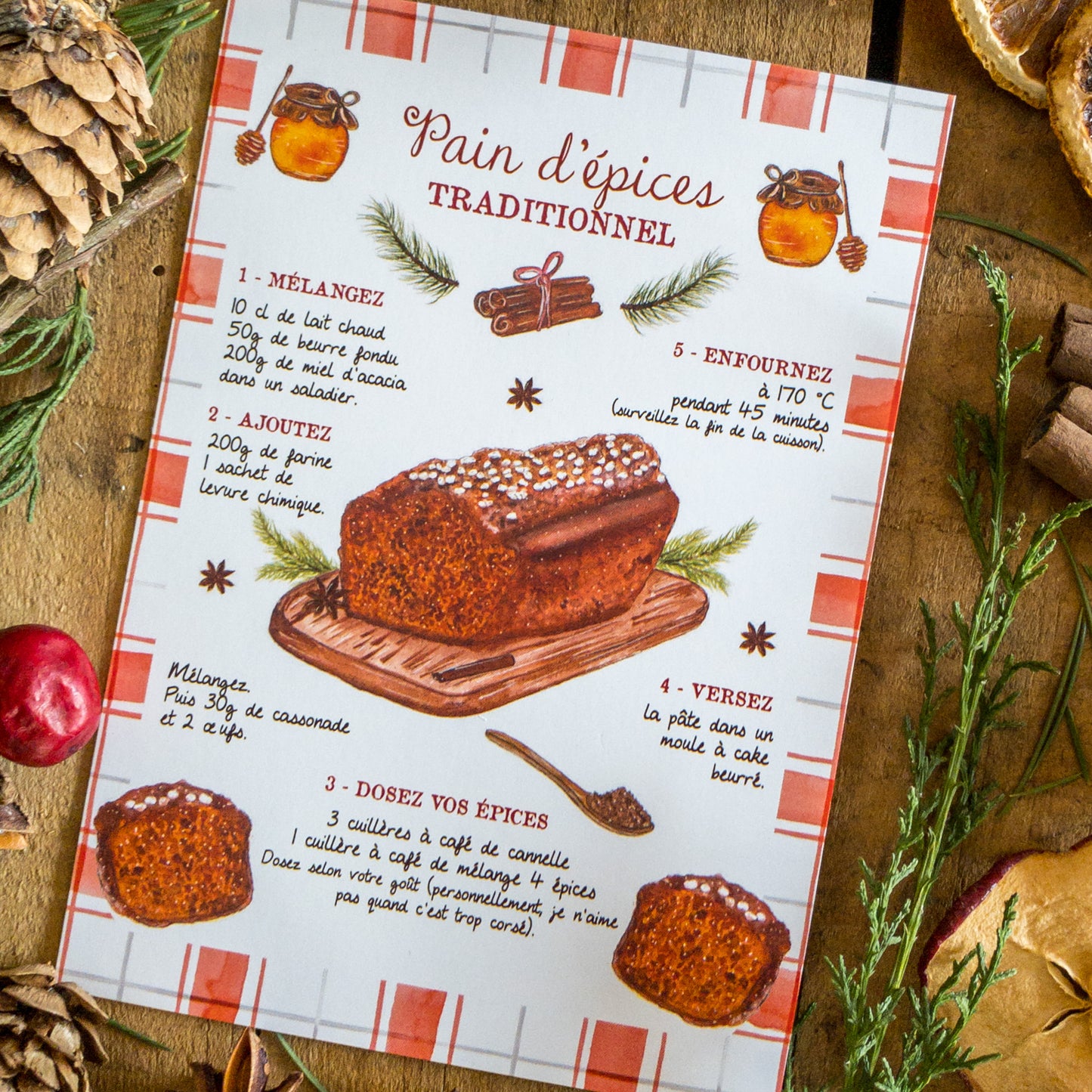 Carte recette Pain d'épices (déstockage)