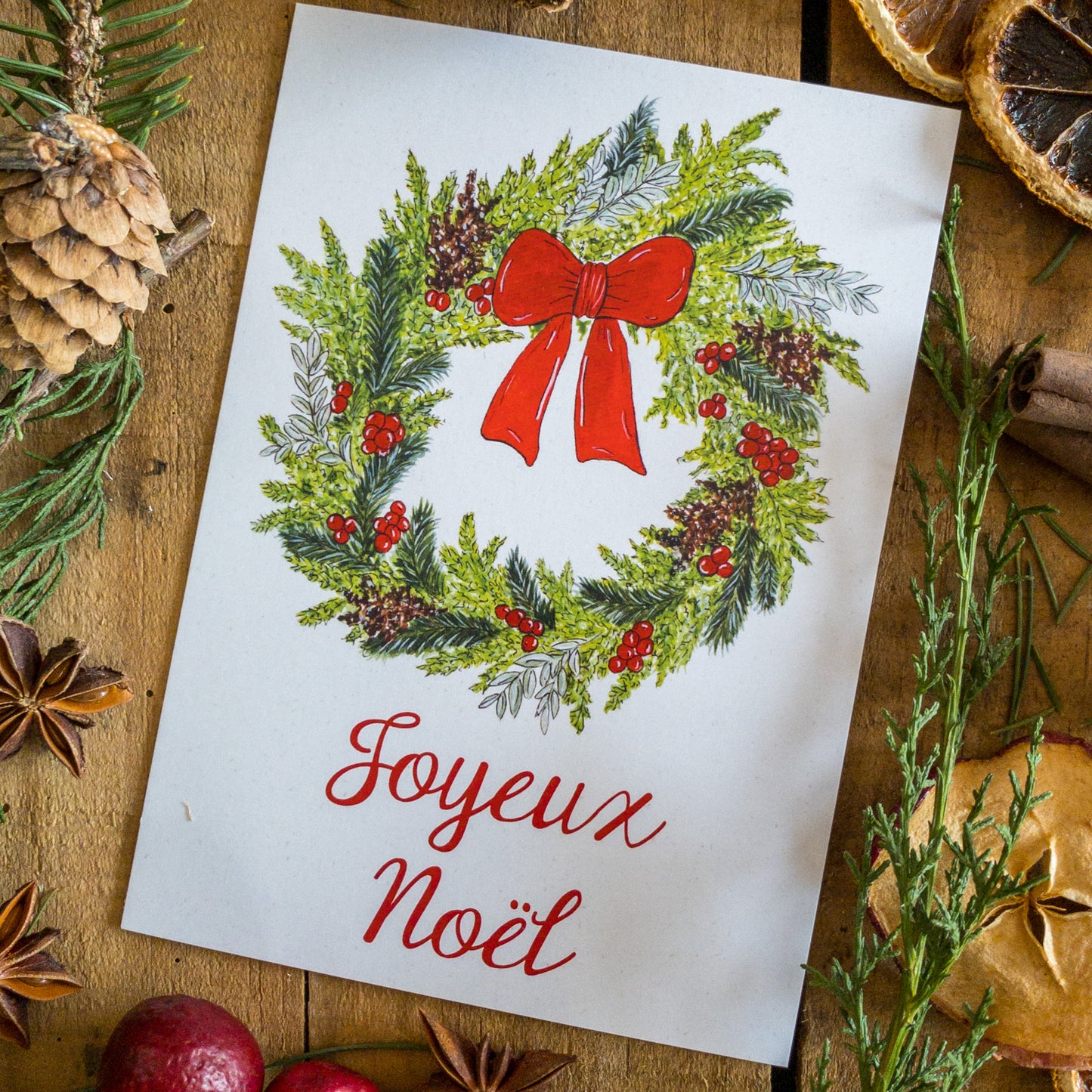 Affiche A4 Couronne de Noël (Déstockage)