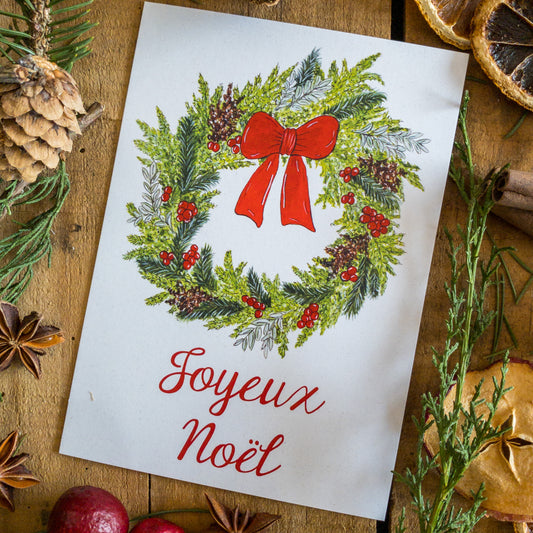 Affiche A4 Couronne de Noël (Déstockage)