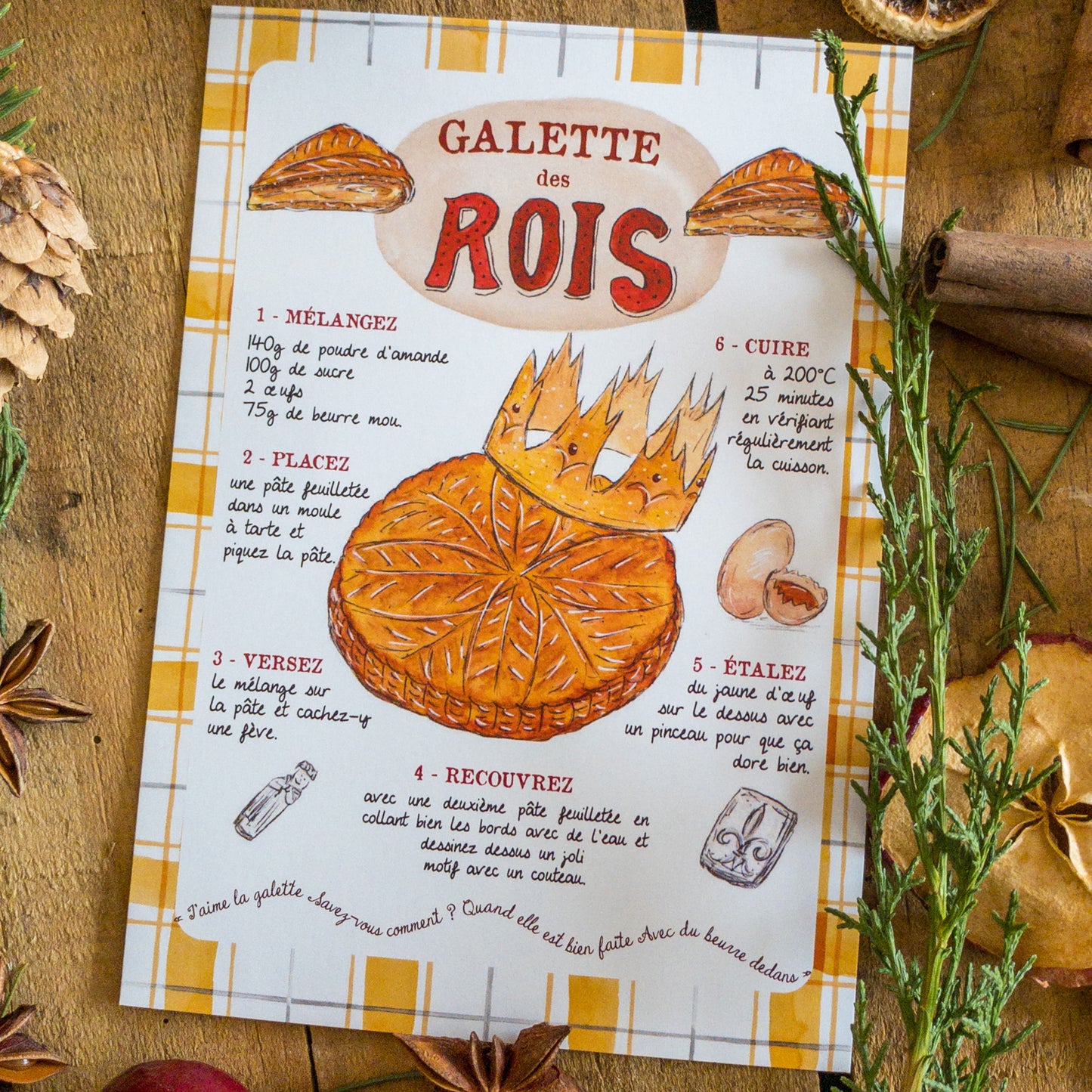 Carte recette Galette des Rois