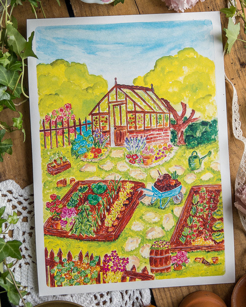 Affiche A4 - Serre de jardin