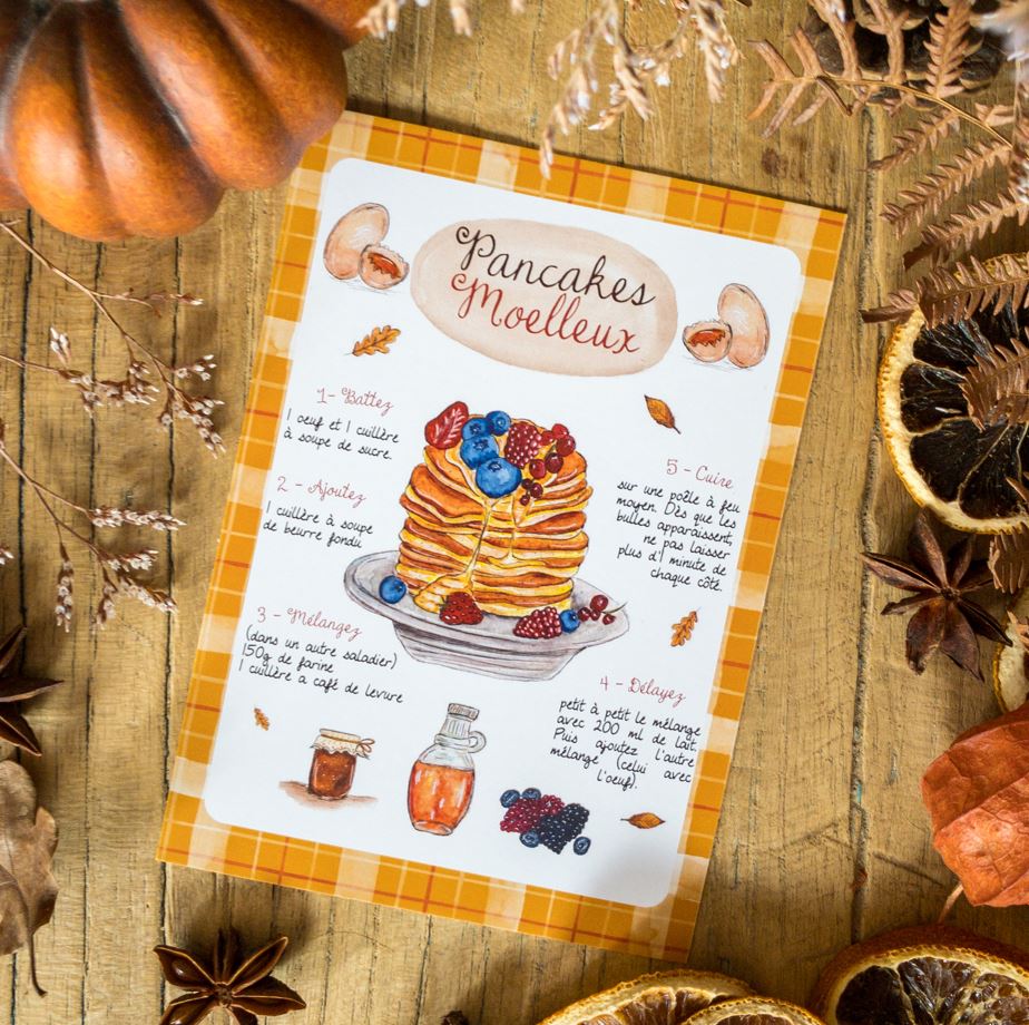 Carte recette Pancakes moelleux