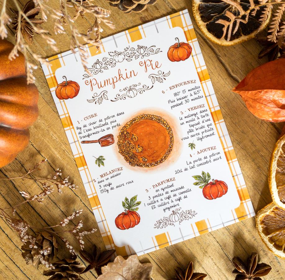 Carte recette Pumpkin Pie