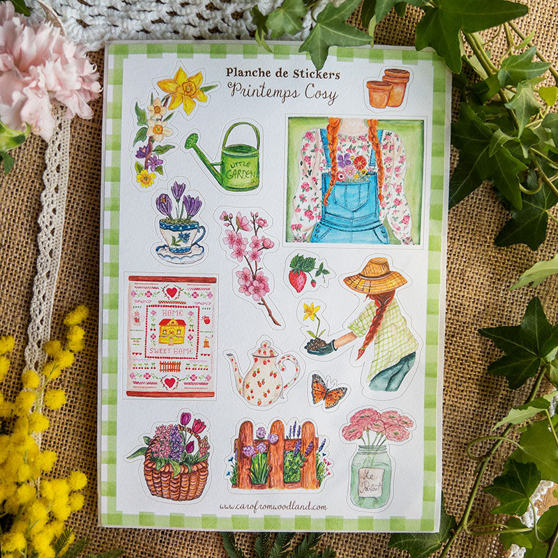 Planche Stickers A5 - PRINTEMPS