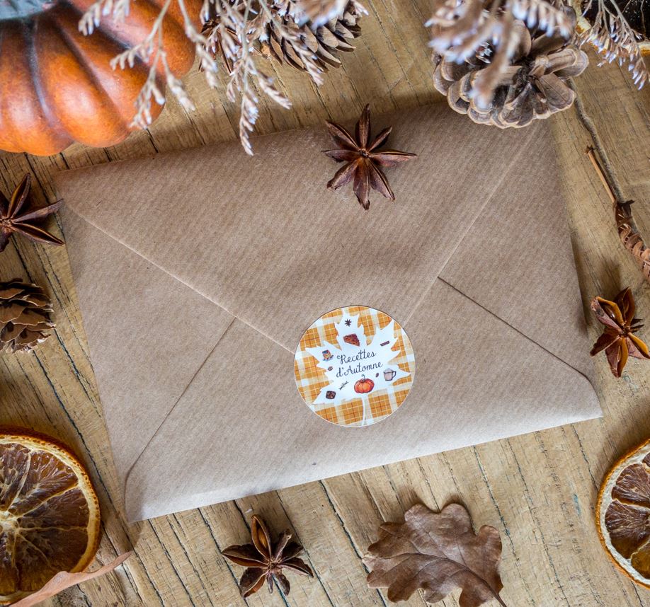 Lot 7 Cartes recettes d'Automne