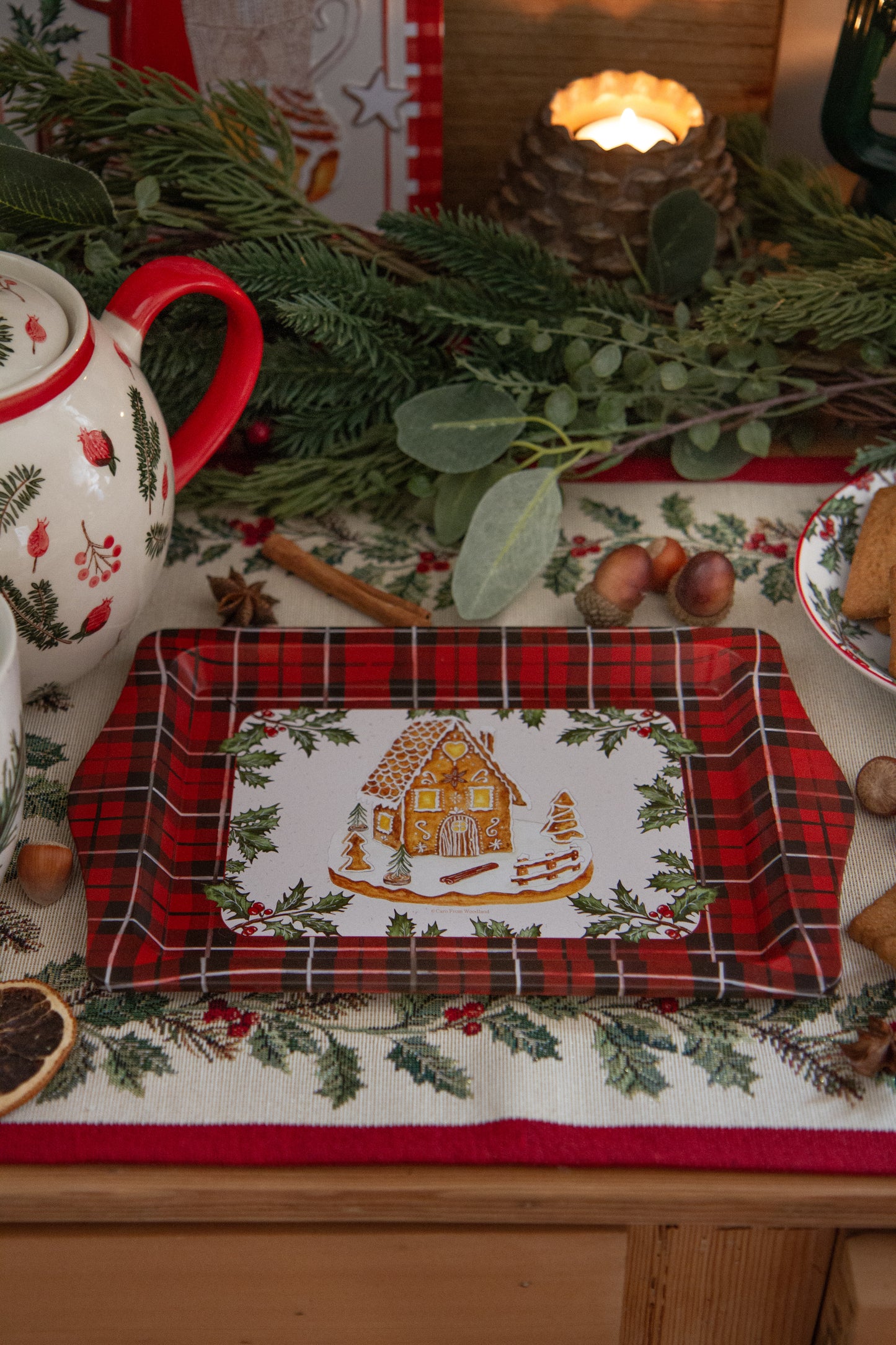 Plateau métal Maison Pain d'Epices