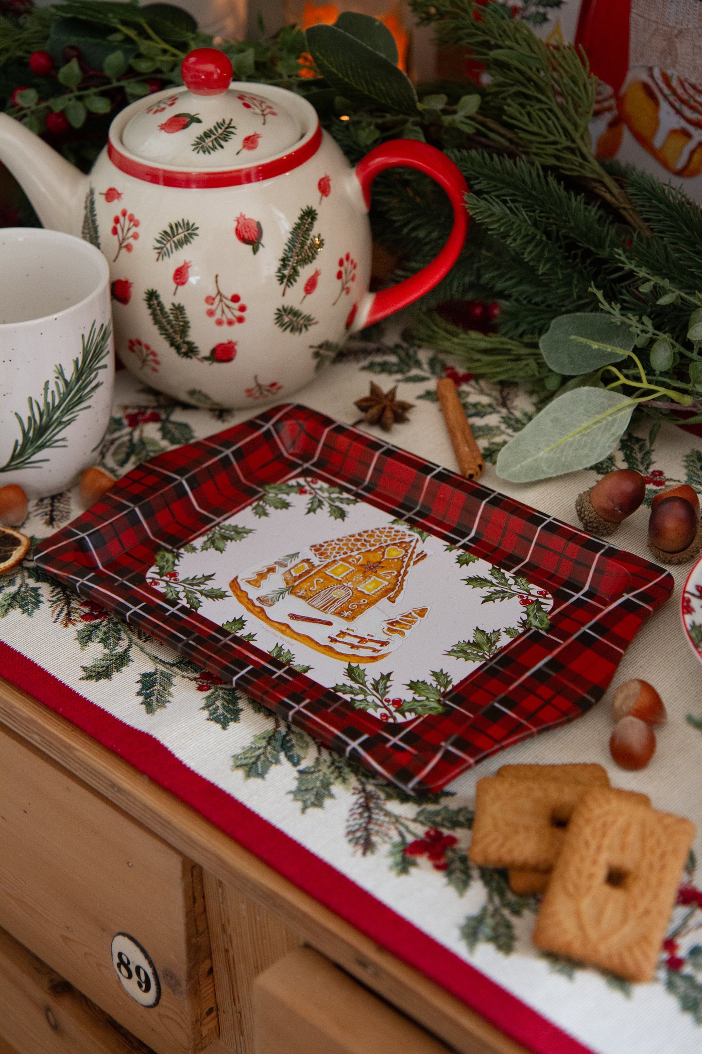 Plateau métal Maison Pain d'Epices