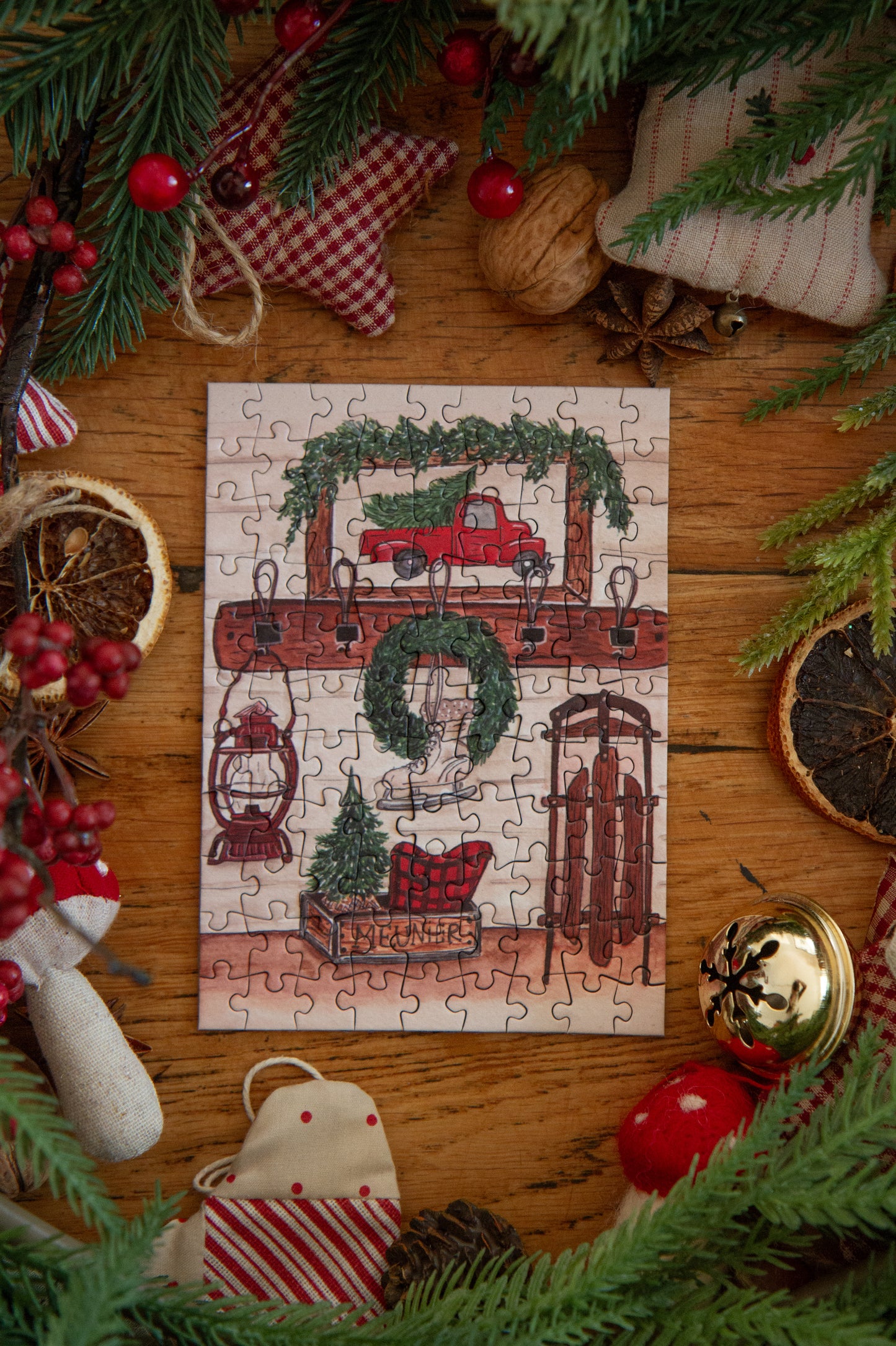 Mini Puzzle - Noël Farmhouse