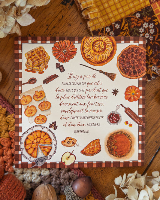 Carte Tartes d'automne
