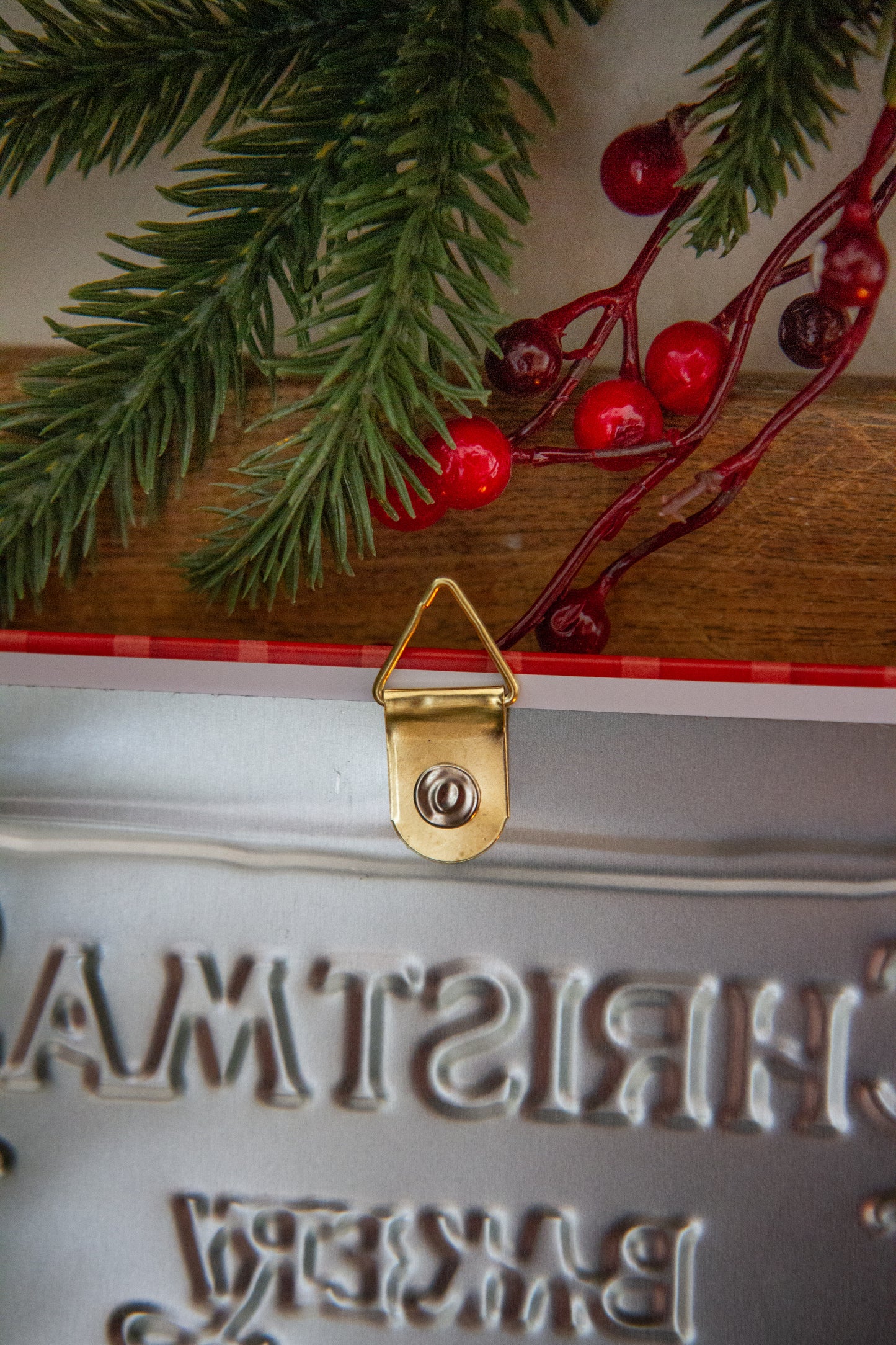 Plaque déco métal Christmas Bakery