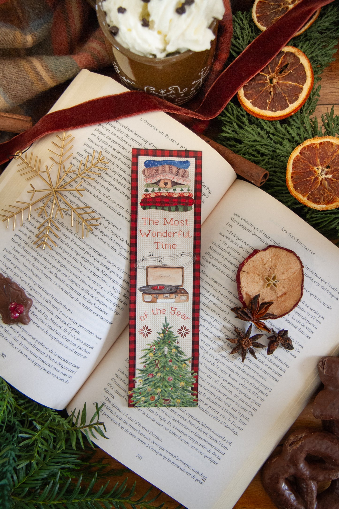 Lot de 3 Marque-pages d'hiver