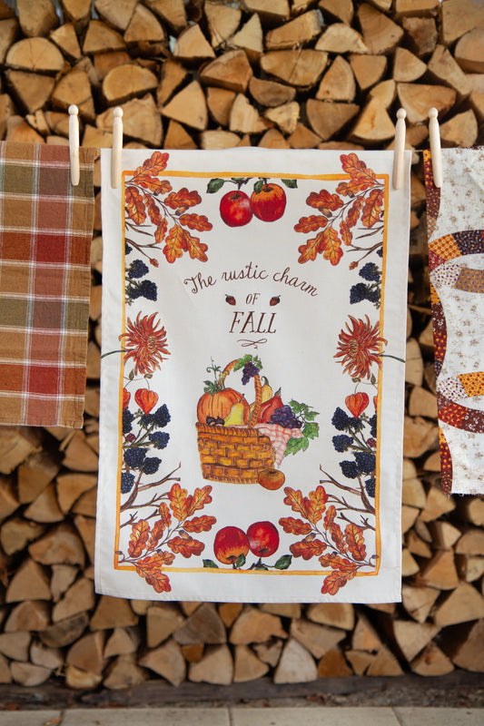 Torchon Automne Rustique