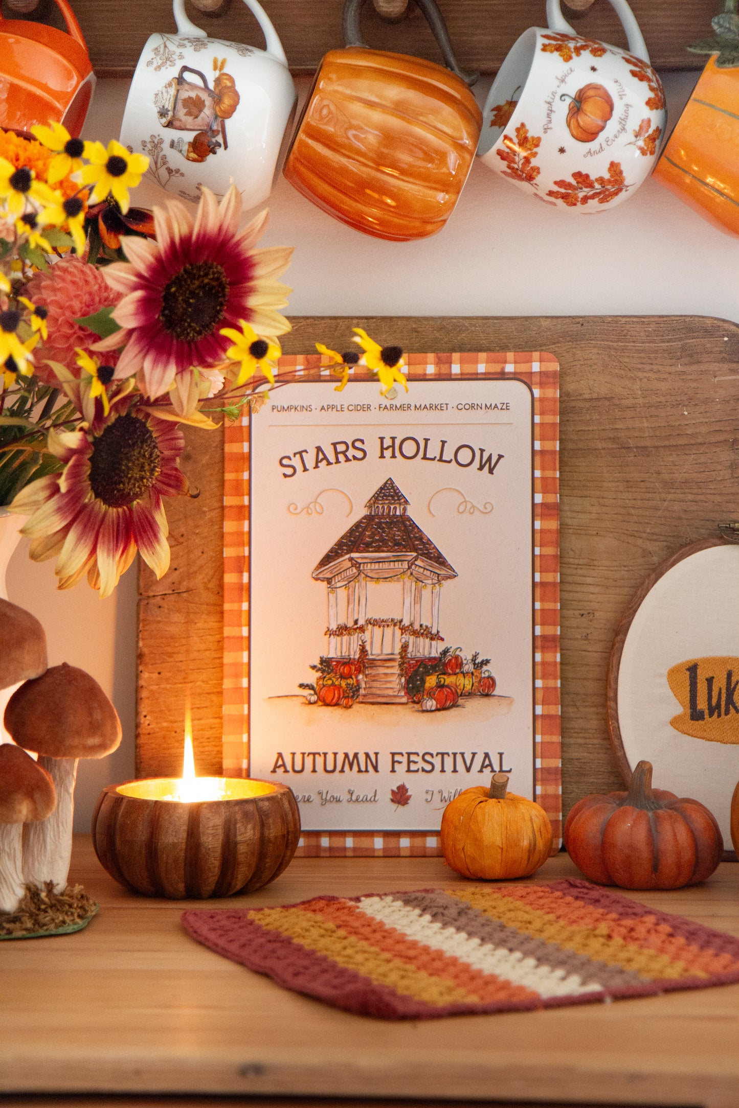 Plaque déco métal Stars Hollow
