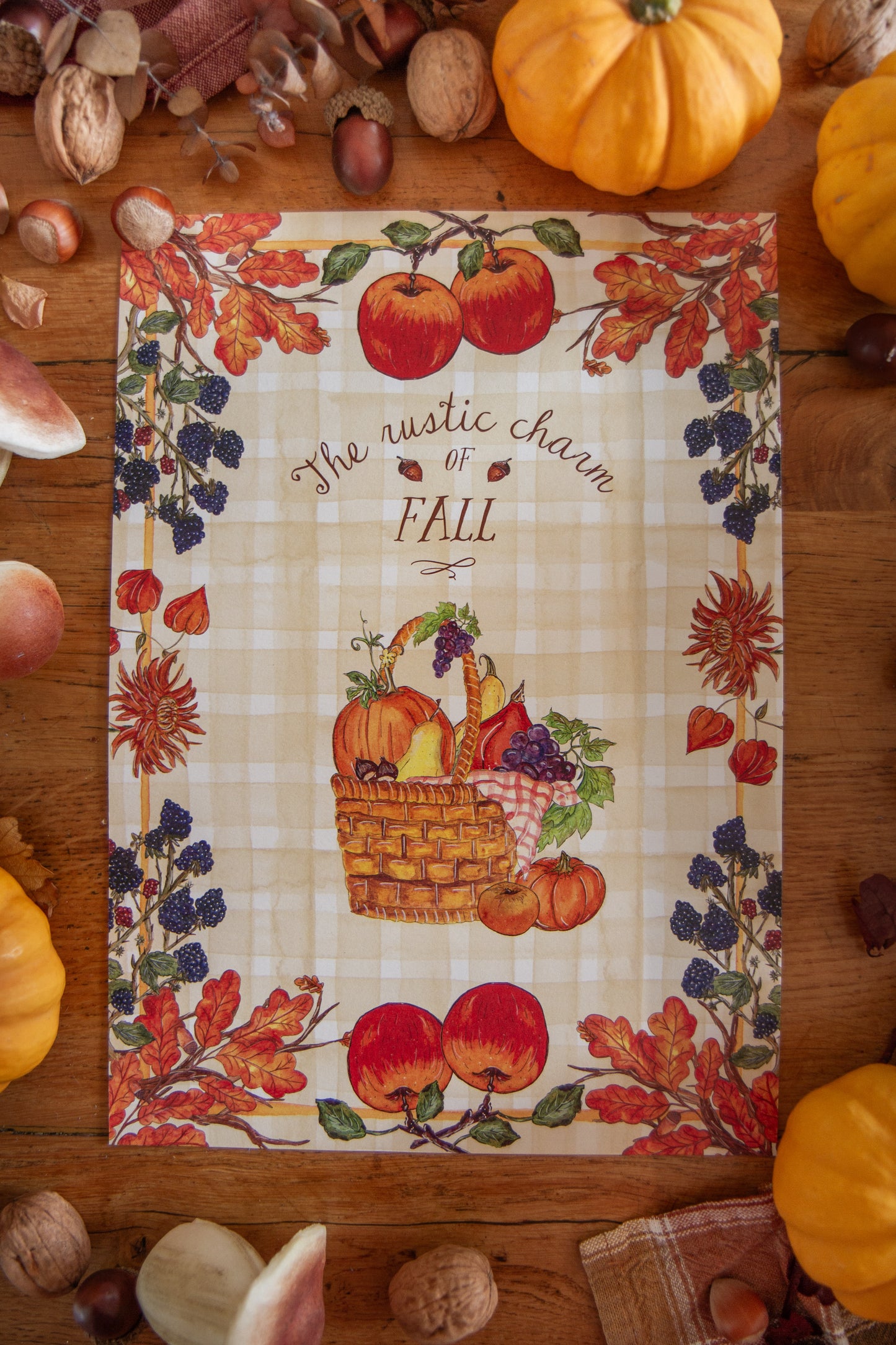Affiche A4 - Automne Rustique