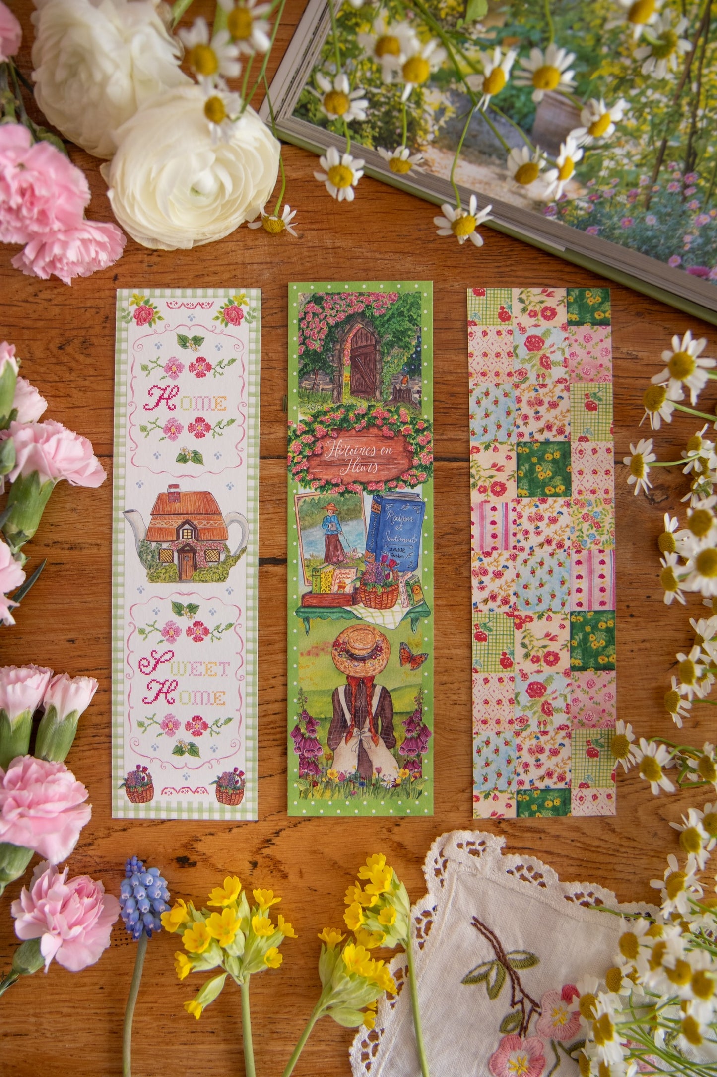 Lot de 3 Marque-pages du Printemps