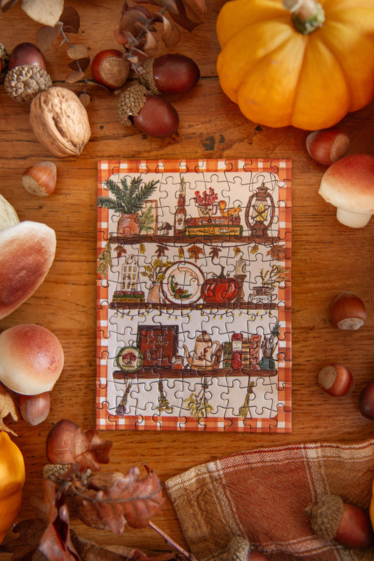Mini Puzzle Etagère d'Automne