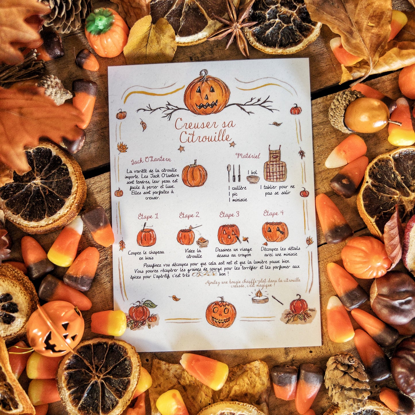 Pack Collection des 5 cartes d'Halloween